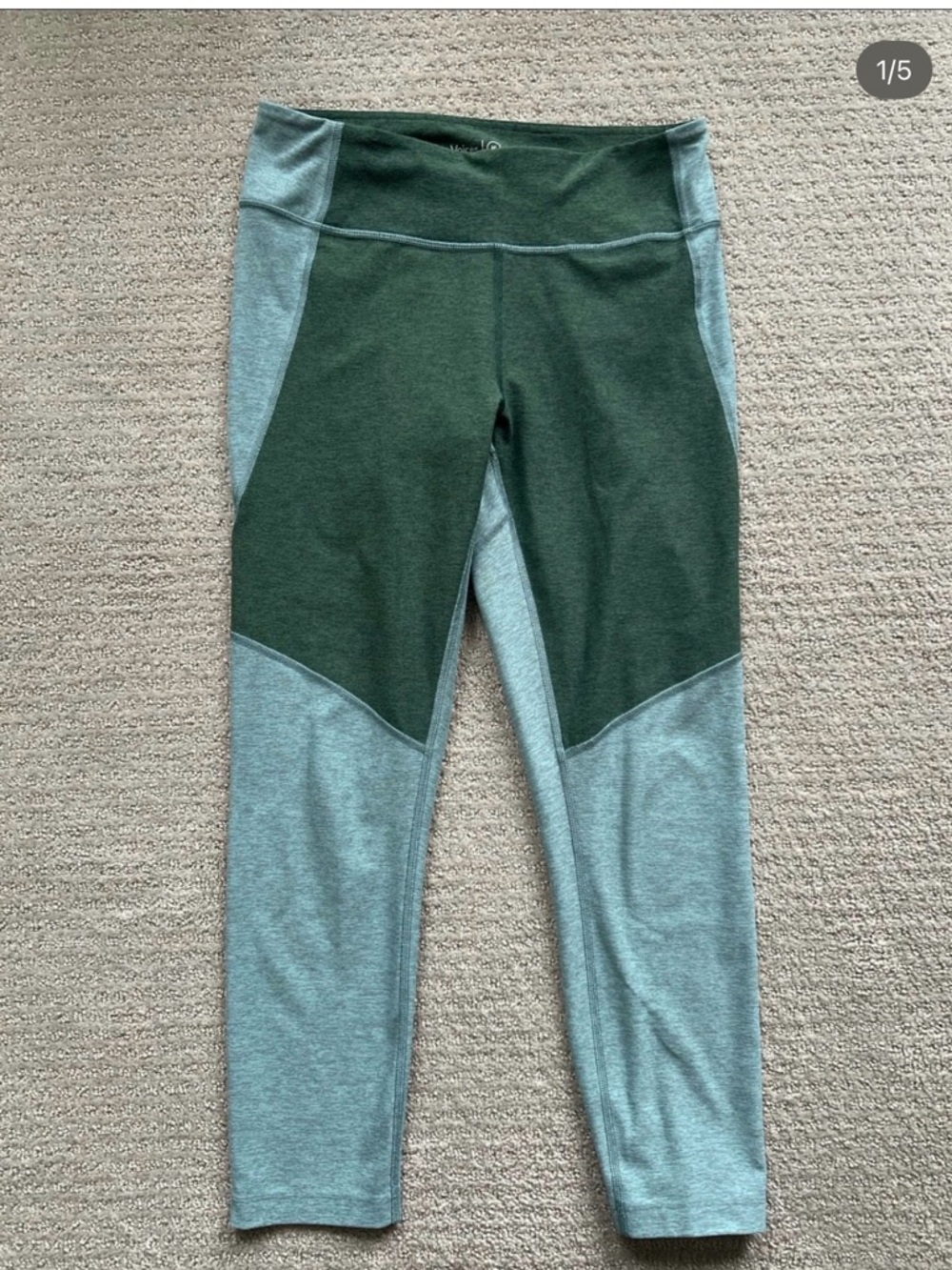 Outdoor Voices Two-Tone Green Blue Leggings